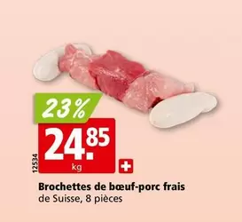 Brochettes de boeuf-porc frais