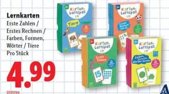 Lernkarten Erste Zahlen / Erstes Rechnen / Farben, Formen, Wörter / Tiere