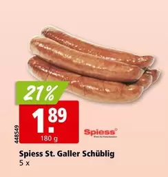 Spieß St. Galler Schüblig