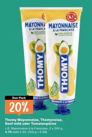 Mayonnaise, Senf mild oder Tomatenpüree