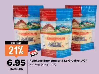 Reibkäse Emmentaler & Le Gruyère