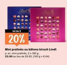 Mini pralinés ou bâtons kirsch