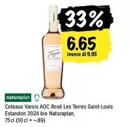 Coteaux Varois AOC Rosé Les Terres Saint-Louis Estandon 2024 bio
