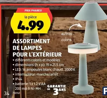 ASSORTIMENT DE LAMPES POUR L'EXTERIEUR