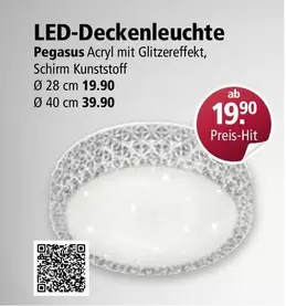 LED-Deckenleuchte Pegasus Acryl mit Glitzereffekt