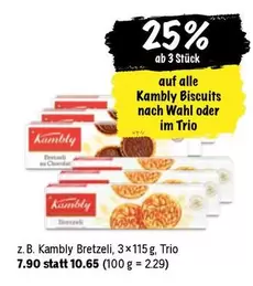 Wahl - Kambly Biscuits nach oder im Trio