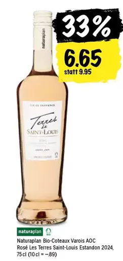 Bio-Coteaux Varois AOC Rosé Les Terres Saint-Louis Estandon