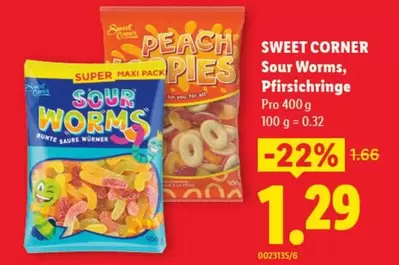 Sour Worms, Pfirsichringe