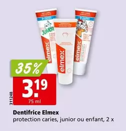 Dentifrice protection caries, junior ou enfant