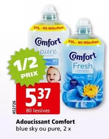 Adoucissant blue sky ou pure, 2 x