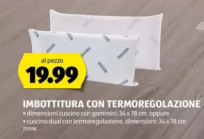 IMBOTTITURA CON TERMOREGOLAZIONE