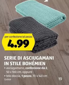 SERIE DI ASCUGAMANI IN STILE BOHÉMIEN