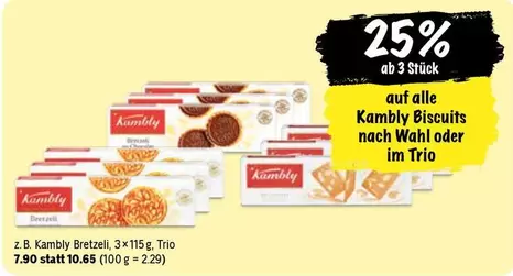 Wahl - Kambly Biscuits nach oder im Trio