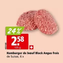 Hamburger de boeuf Black Angus frais
