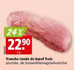 Tranche ronde de boeuf frais