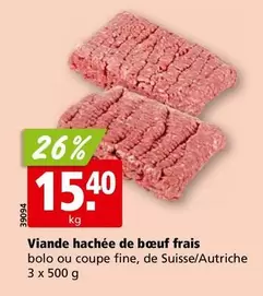 Viande hachée de bœuf frais
