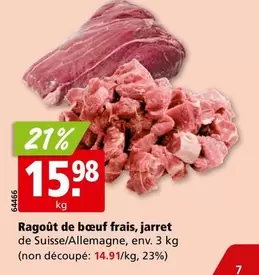 Ragoût de boeuf frais, jarret