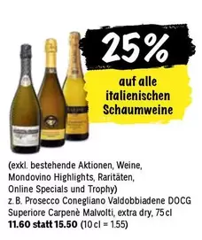 italienischen Schaumweine