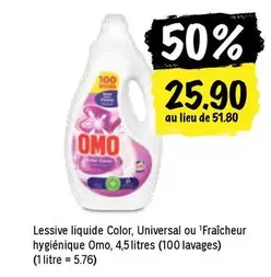 Lessive liquide Color, Universal ou 'Fraîcheur hygiénique