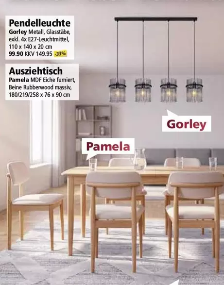 Pendelleuchte Gorley Metall, Glaselemente