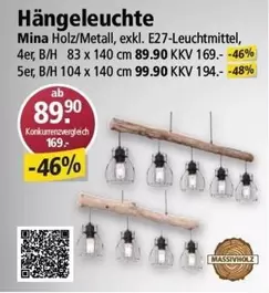 Hängeleuchte Mina Holz/Metall