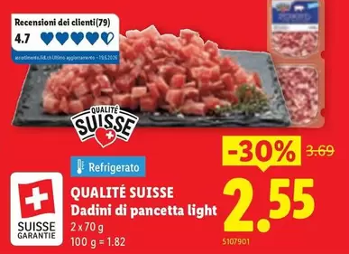 Dadini di pancetta light