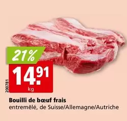 Bouilli de boeuf frais
