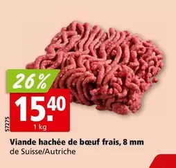 Viande hachée de boeuf frais, 8 mm