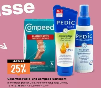 Pedic und Compeed-Sortiment
