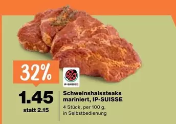 Schweinshalssteaks mariniert