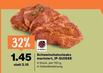 Schweinshalssteaks mariniert