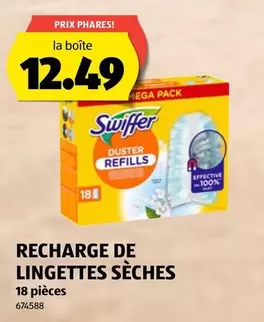 Swiffer - RECHARGE DE LINGETTES SÈCHES