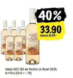 Valais AOC Œil de Perdrix Le Rosel 2025
