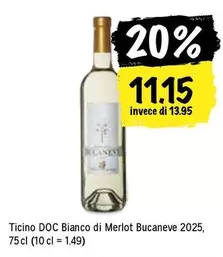 Ticine DOC Bianco di Merlot Bucaneve