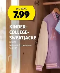 Kinder - KINDER-COLLEGE-SWEATJACKE 727690