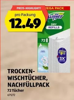 Swiffer - TROCKEN-WISCHTÜCHER, NACHFÜLLPACK 72 Tücher