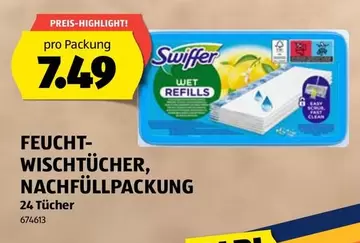 Swiffer - Feucht-Wischtücher, Nachfüllpackung