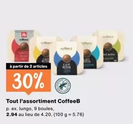 Tout l'assortiment CoffeeB