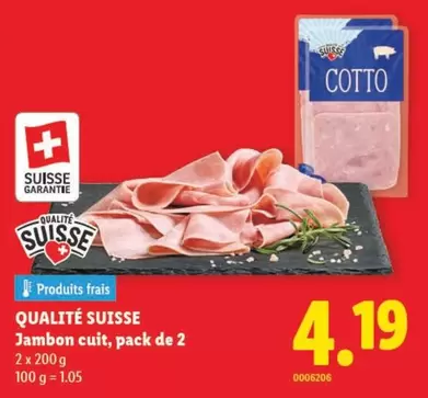 Jambon cuit, pack de 2