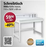 Schreibtisch Hilda Kiefer massiv