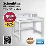 Schreibtisch Hilda Kiefer massiv