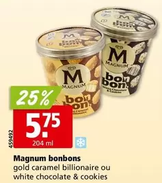 Magnum - bonbons gold caramel billionaire ou white chocolate & cookies