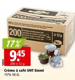 Crème à café UHT