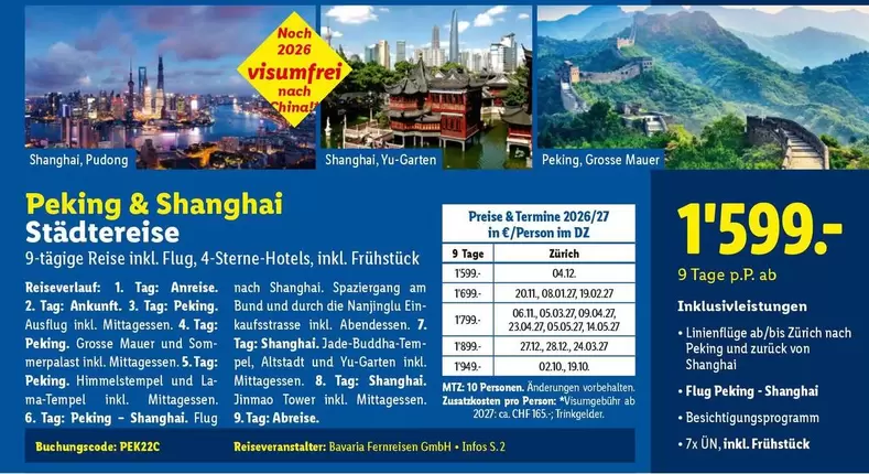 Peking & Shanghai Städtereise