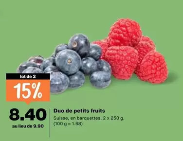 Duo de petits fruits