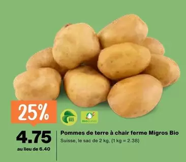 Pommes de terre à chair ferme