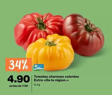 Tomates charnues colorées
