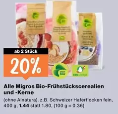 Bio-Frühstückscerealien und -Kerne