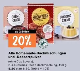 Homemade-Backmischungen und -Dessertpulver