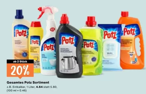 Gesamtes Potz Sortiment